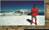 Gipfel; im Hintergrund Illimani (6462m), 2002