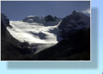 Gletscher zum Pico Tarija mit den Spuren unserer Route