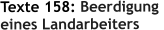 Texte 158: Beerdigung  eines Landarbeiters