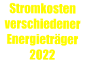 Stromkosten verschiedener Energietr�ger 2022
