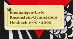 Ehemaligen-Liste Rosenstein-Gymnasium Heubach 1970 - 2005